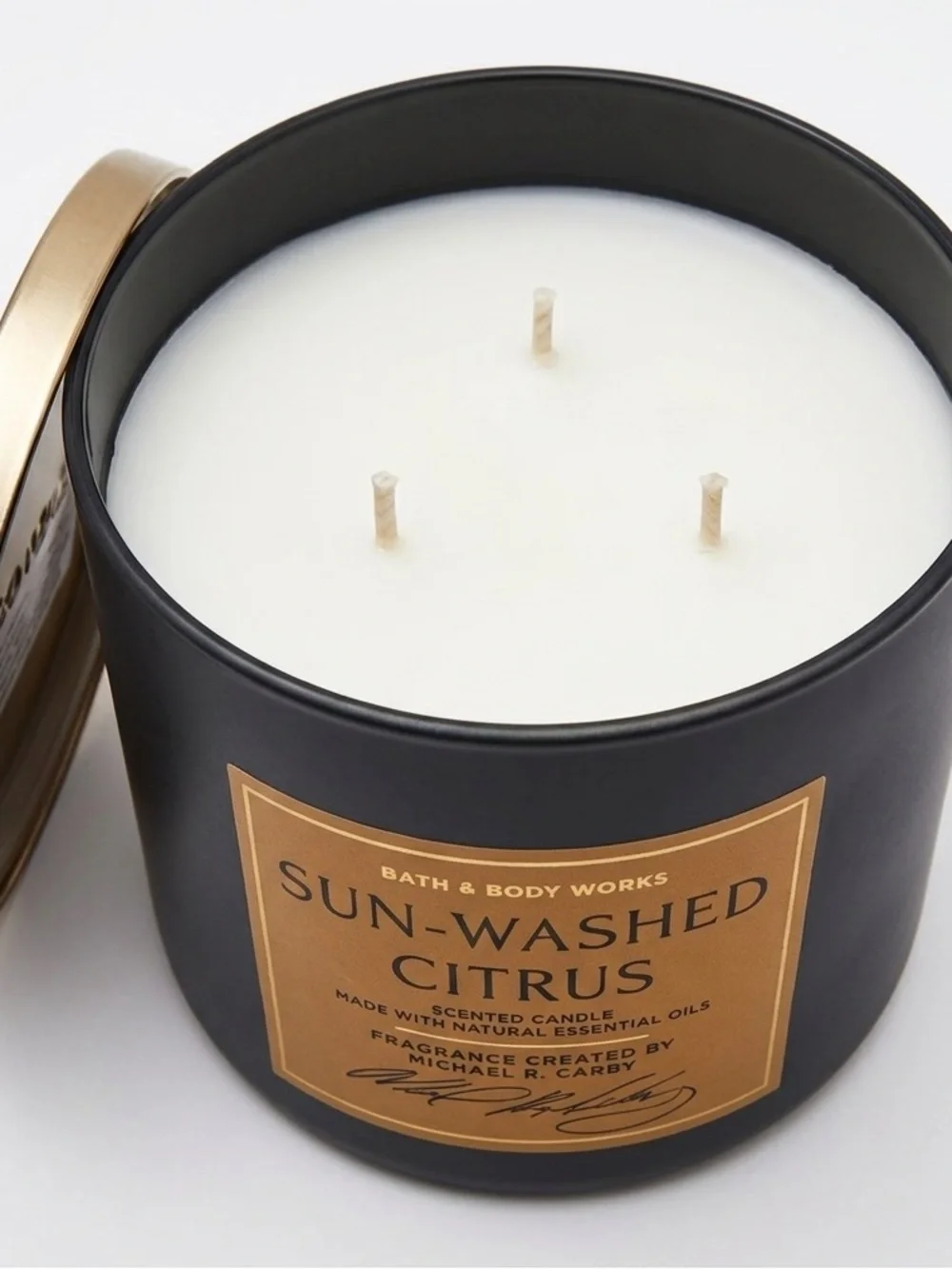 Bath and Body Works Sun-Washed Citrus Large 3-Wick Scented Candle 14.5 oz New